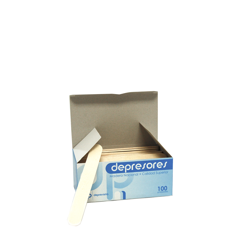 DEPRESORES MADERA CAJA 100 UND